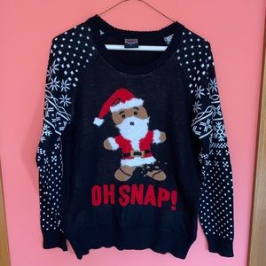 “Oh Snap” Gingerbread Man Holiday Sweater